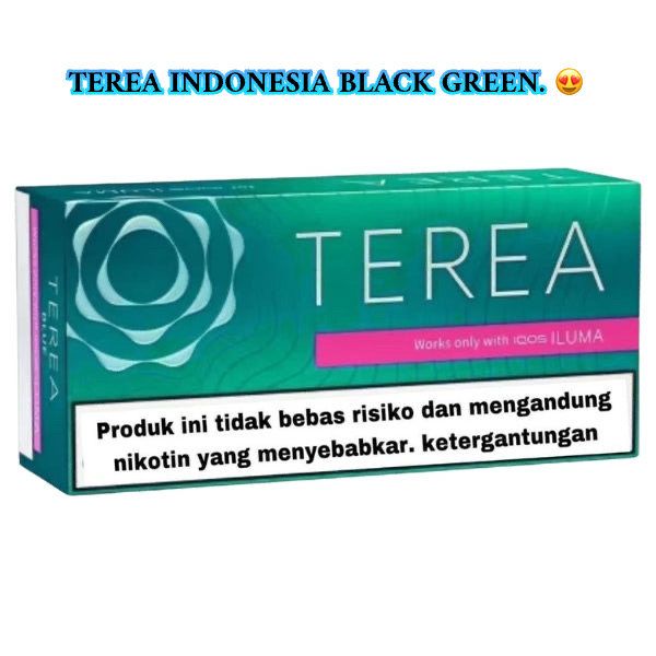 Terea Indonesia Black Green packaging with text on a white background