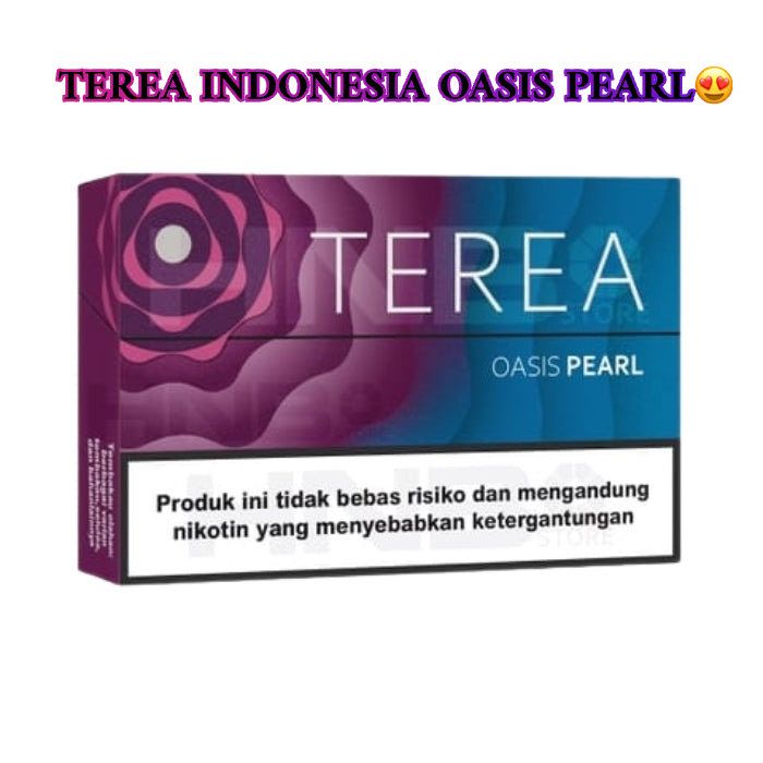 Terea Indonesia Oasis Pearl packaging with purple and blue design