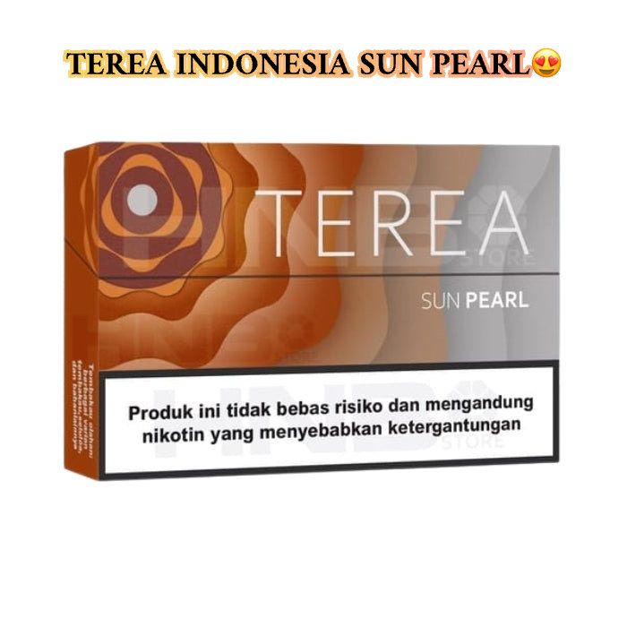 Terea Indonesia Sun Pearl cigarette pack with warning label on a white background